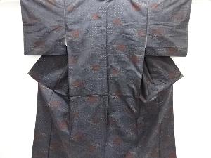 花古典柄織り出し本場泥大島紬着物